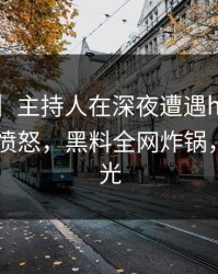 【紧急】主持人在深夜遭遇heiliaowang让人愤怒，黑料全网炸锅，详情曝光